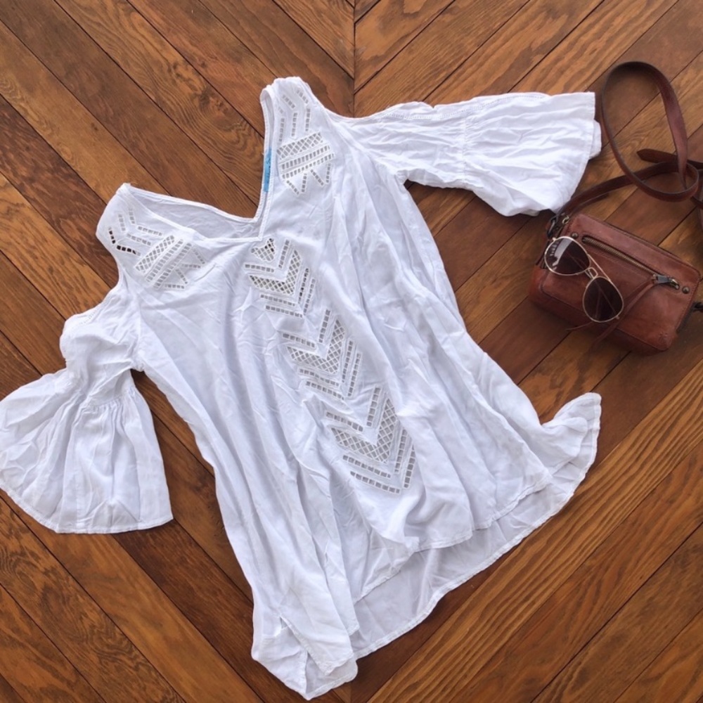 Solitaire Swim White Beach Coverup